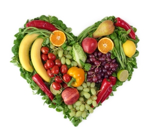 fruit veggie heart